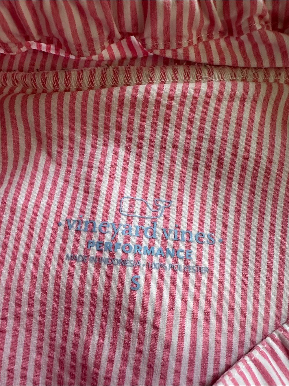 Vineyard Vines Pink Striped Drawstring Athletic Shorts - Picture 8 of 9